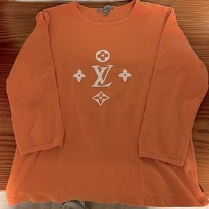 Vintage louis vuitton girls xl 3/4 sleeve orange shirt